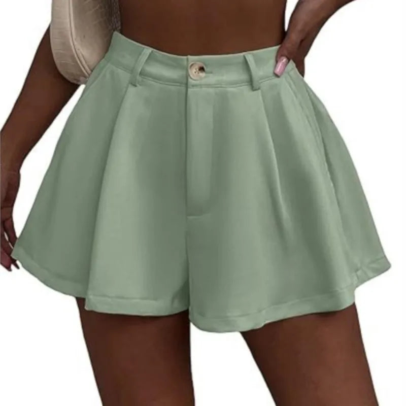 Shorts Fluide Taille Haute