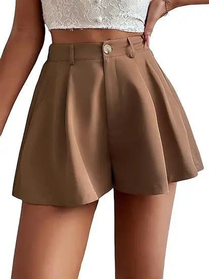 Shorts Fluide Taille Haute