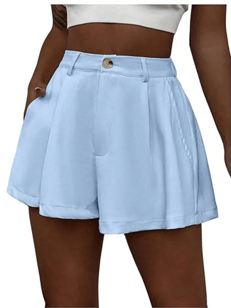 Shorts Fluide Taille Haute