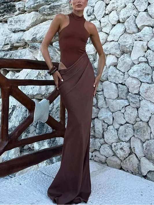 Robe en Satin avec Découpes
