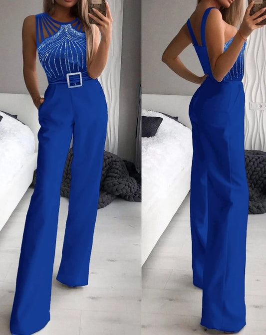 Combinaison Élégante Jambes Larges